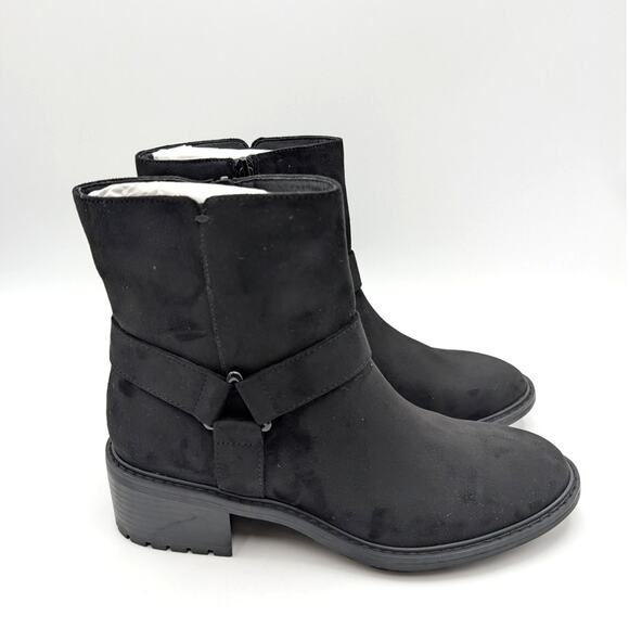 Splendid Samy Ankle Combat Boots Round Toe Women's Black Size US9M EU40 - Picture 3 of 9